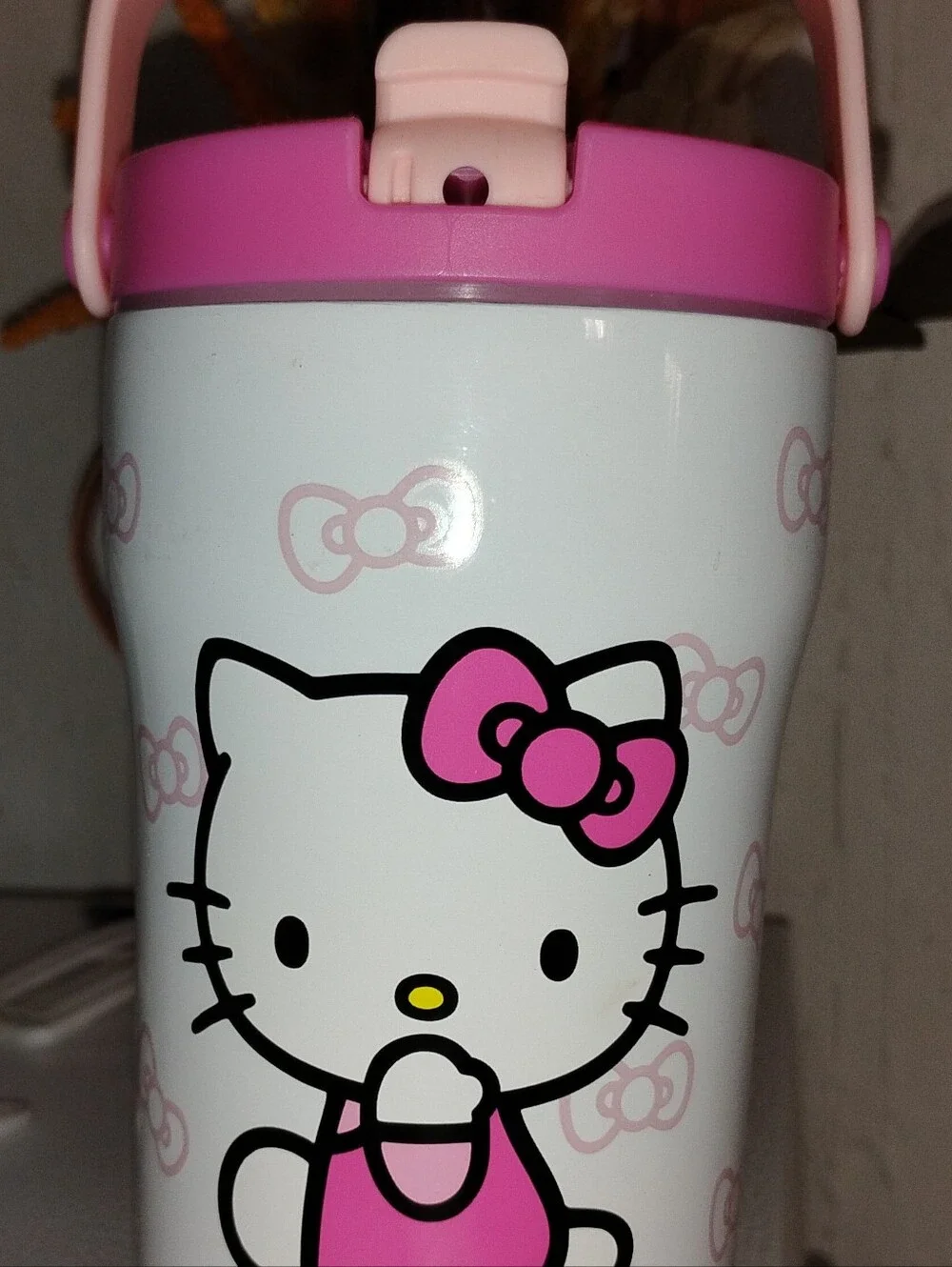 Hello Kitty Pink and White Kids Water Bottle